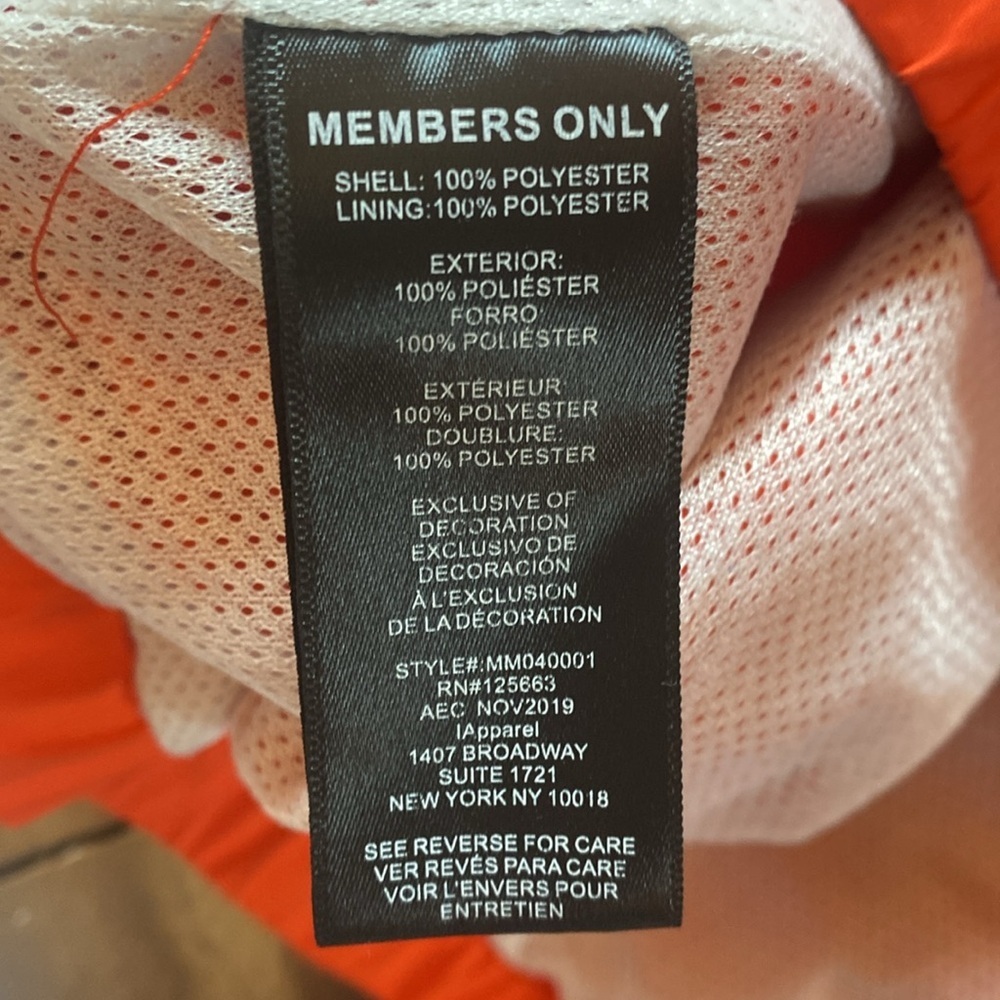 Members Only Orange Jacket/ Size Medium: Sold out! - Picture 8 of 8
